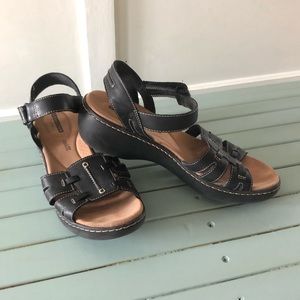 Collection by Clark’s soft cushion leather sandals